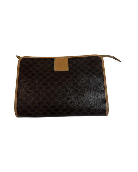 CELINE MACADAM PATTERN CLUTCH BAG