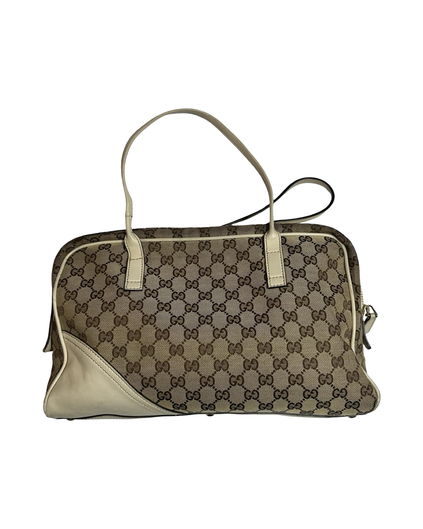 GUCCI BRITT MONOGRAM CANVAS GG HANDBAG