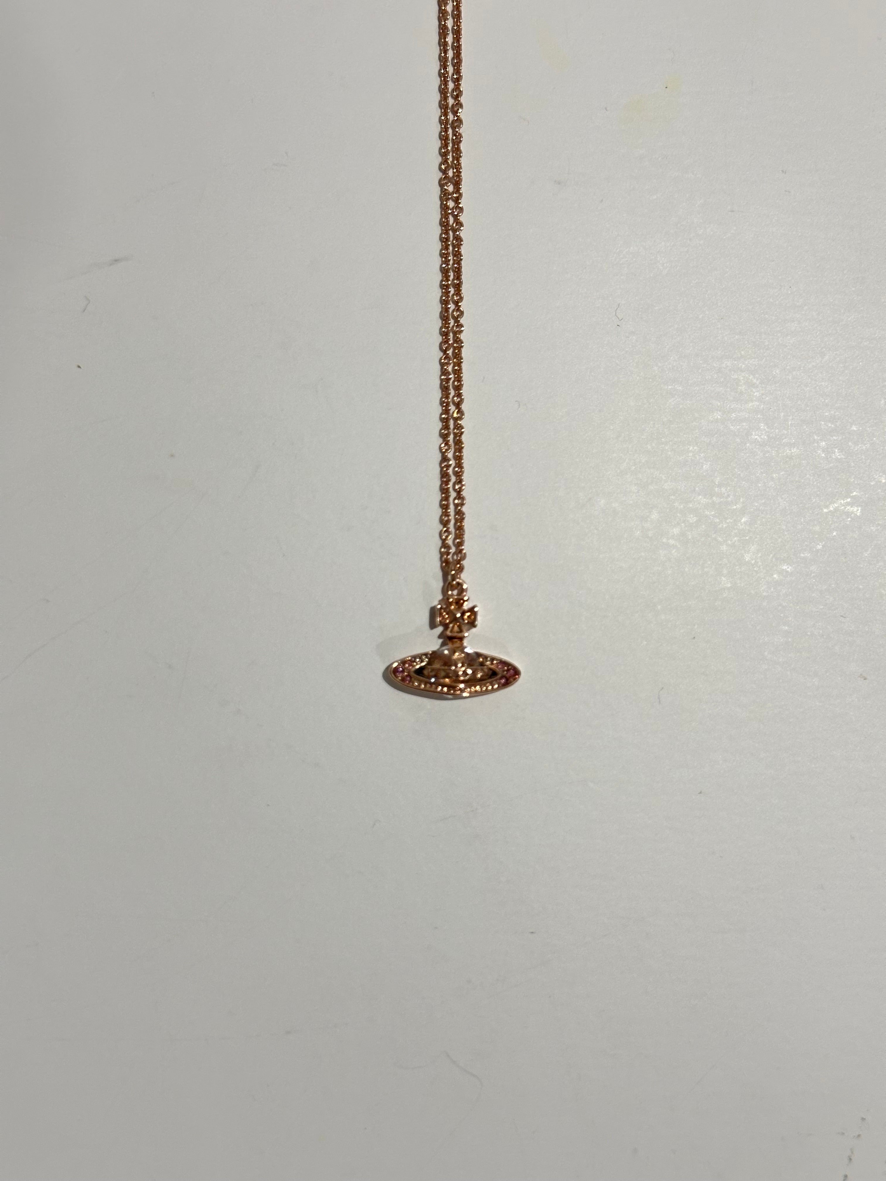 VIVIENNE WESTWOOD ISEMENE ROSE GOLD NECKLACE