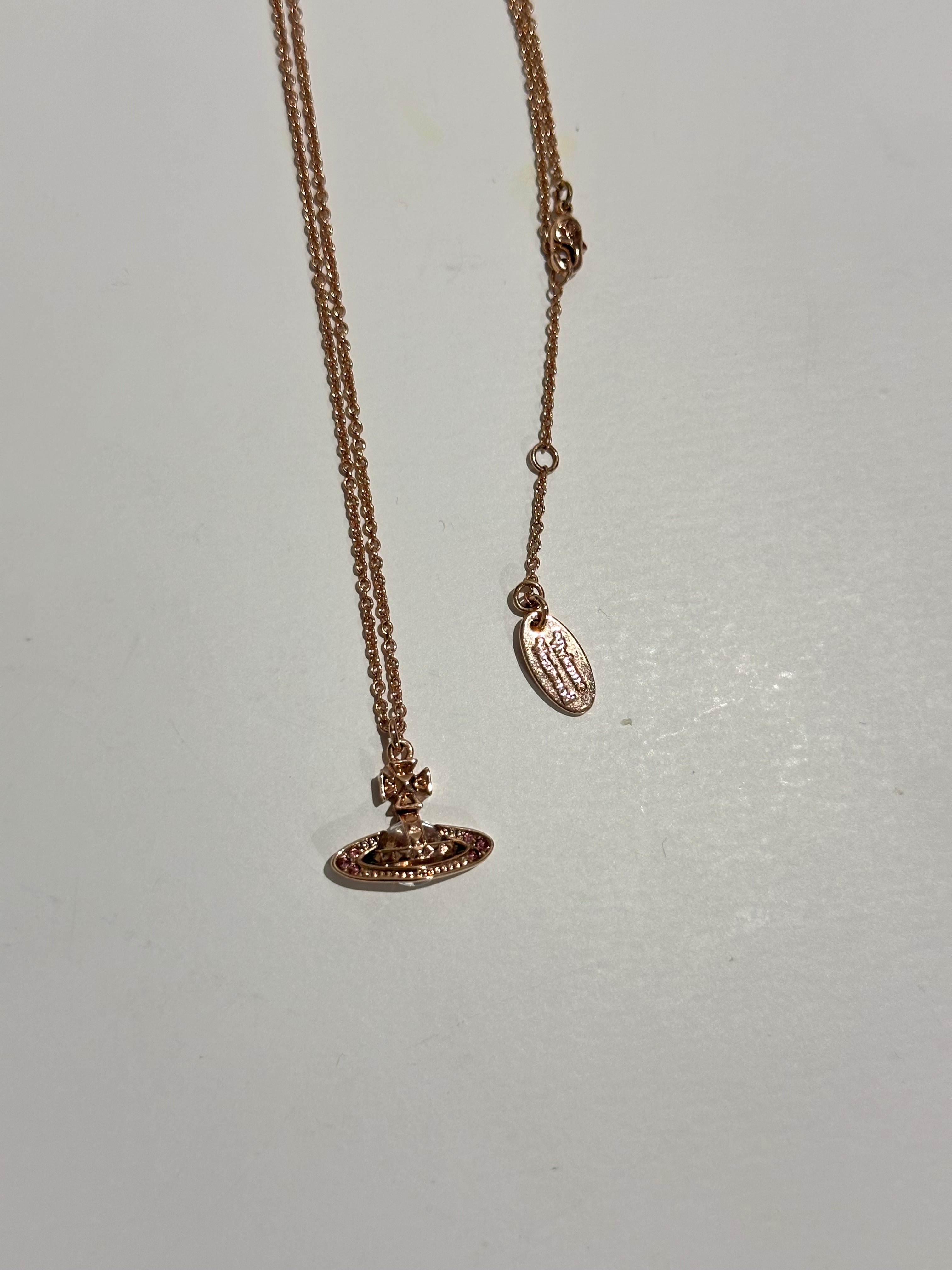 VIVIENNE WESTWOOD ISEMENE ROSE GOLD NECKLACE